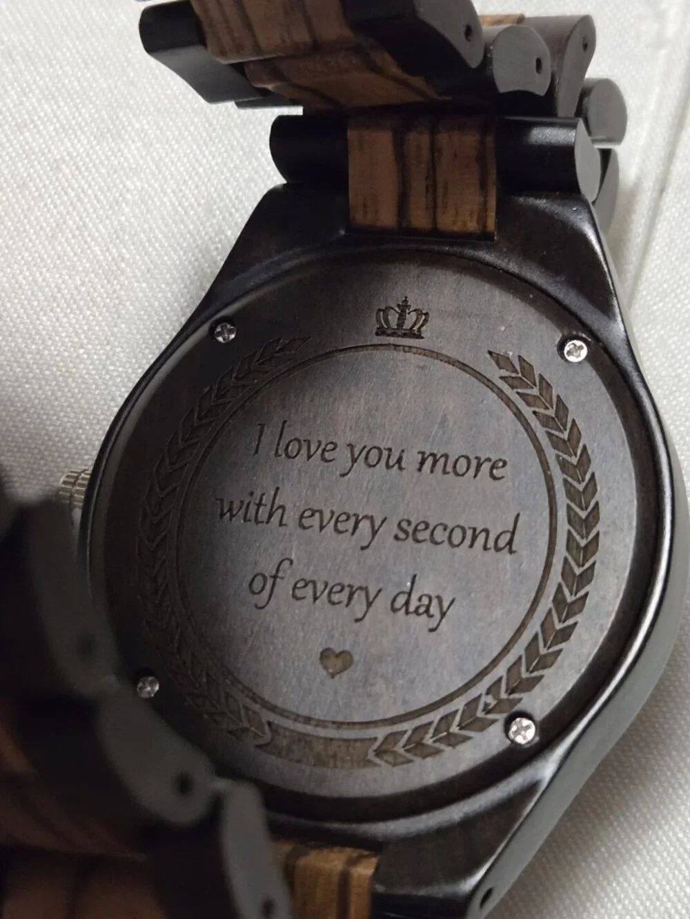Shifenmei Protector Wooden Men’s Watch W/ Custom Engraving Of 